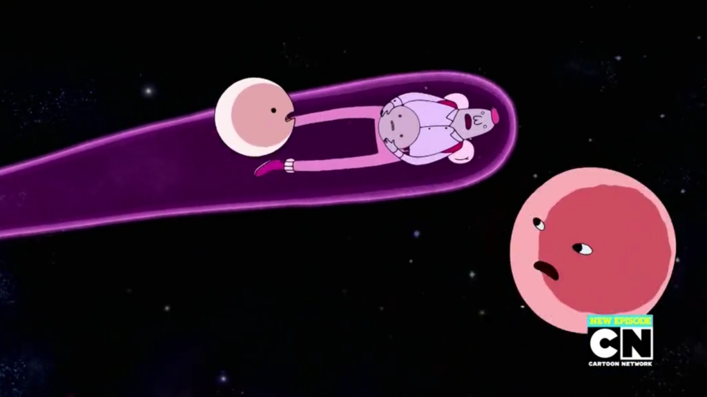Normal Man and Glob on the return journey to Mars